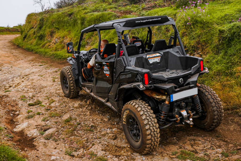Buggy Fun Trip Madeira off-road buggy climbing a rocky mountain trail